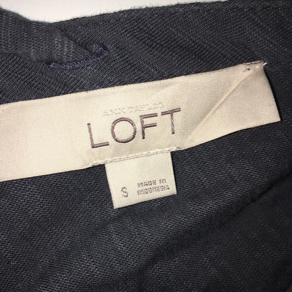 Loft Women's Grey Tie Back Top Size Small - Picture 3 of 6